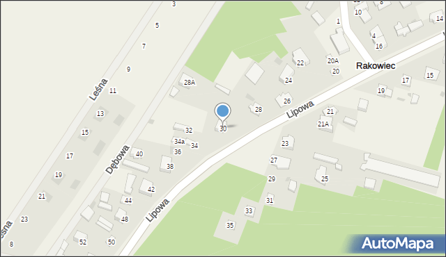 Rakowiec, Lipowa, 30, mapa Rakowiec