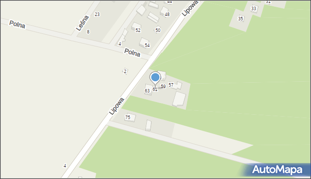 Rakowiec, Lipowa, 61, mapa Rakowiec