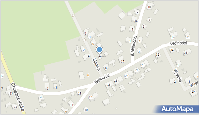 Recz, Lipowa, 7, mapa Recz