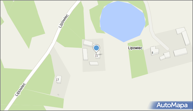 Reskowo, Lipowiec, 11, mapa Reskowo