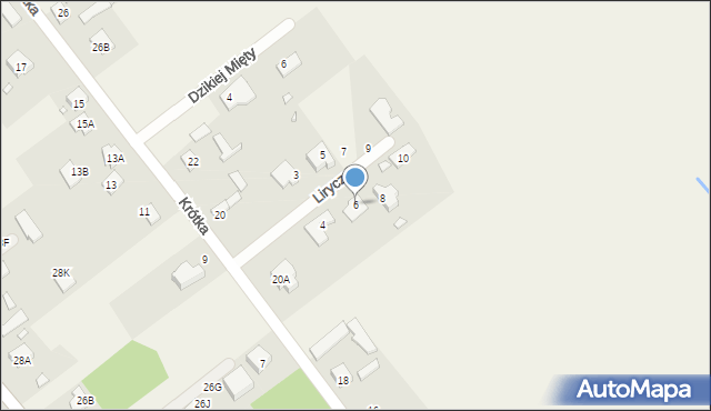 Robercin, Liryczna, 6, mapa Robercin