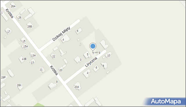 Robercin, Liryczna, 7, mapa Robercin