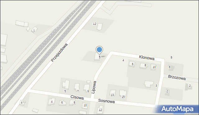 Rogów, Lipowa, 5, mapa Rogów