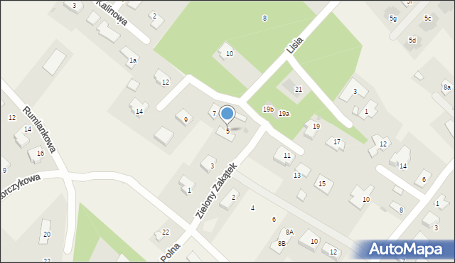 Rozgarty, Lisia, 5, mapa Rozgarty