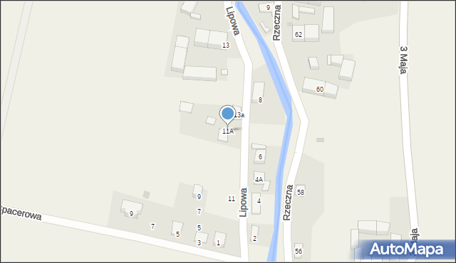 Roztoka, Lipowa, 11A, mapa Roztoka