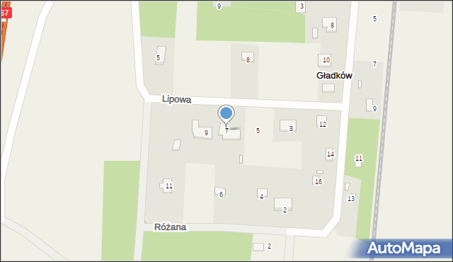 Ruda, Lipowa, 7, mapa Ruda