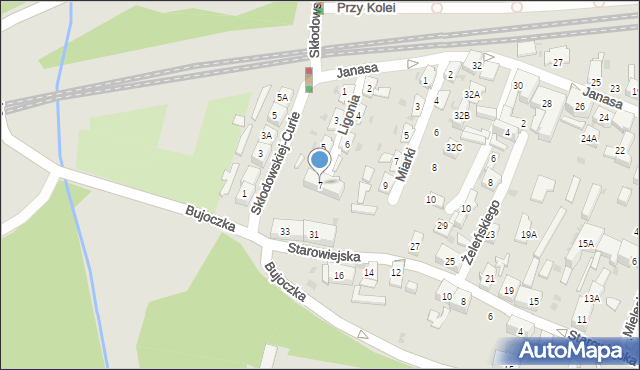 Ruda Śląska, Ligonia Juliusza, 7, mapa Rudy Śląskiej