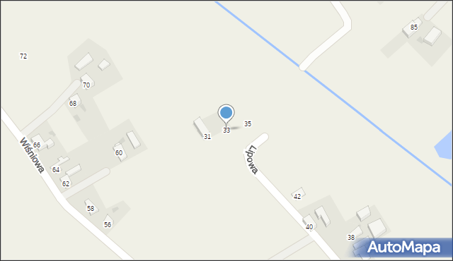 Rudno, Lipowa, 33, mapa Rudno