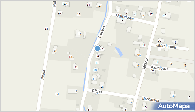 Rudziniec, Lipowa, 14, mapa Rudziniec