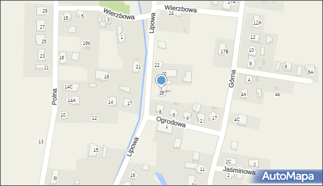 Rudziniec, Lipowa, 18, mapa Rudziniec