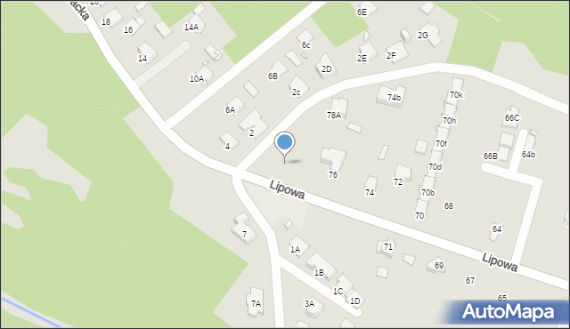 Rybnik, Lipowa, 78, mapa Rybnika