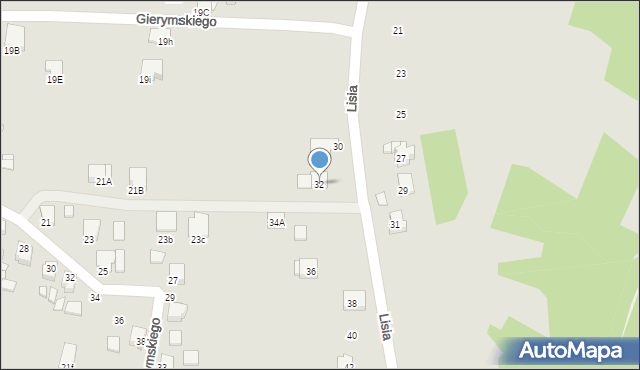 Rybnik, Lisia, 32, mapa Rybnika