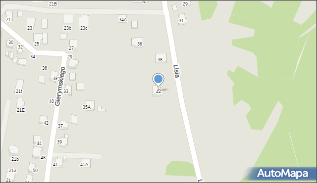 Rybnik, Lisia, 42, mapa Rybnika