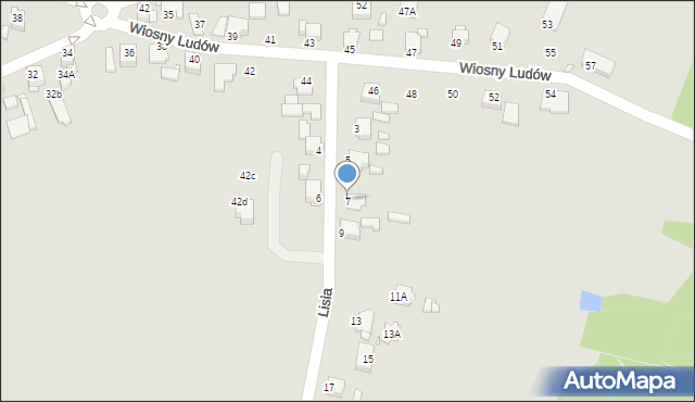 Rybnik, Lisia, 7, mapa Rybnika