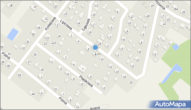 Rybno, Lipcowa, 8, mapa Rybno