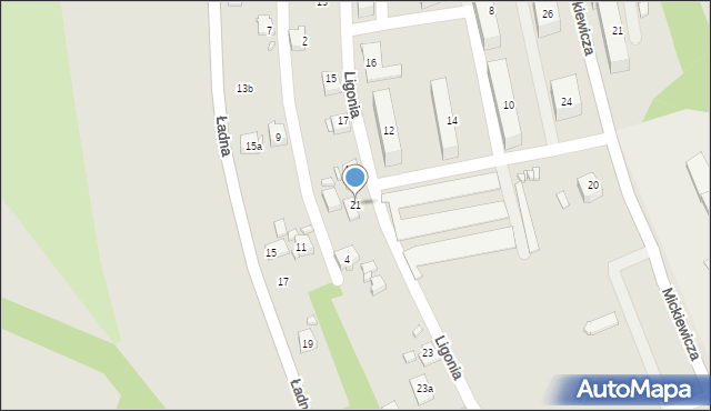 Rydułtowy, Ligonia Stanisława, 21, mapa Rydułtowy