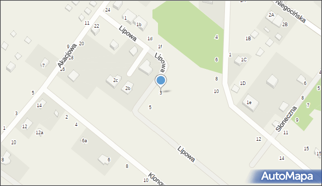 Rydzewo, Lipowa, 3, mapa Rydzewo