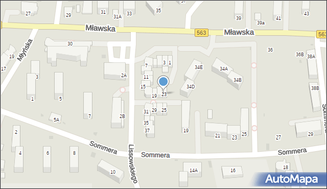 Rypin, Lissowskiego Cz., ks., 23, mapa Rypin