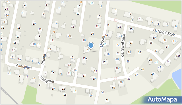 Rząska, Lipowa, 20/1, mapa Rząska