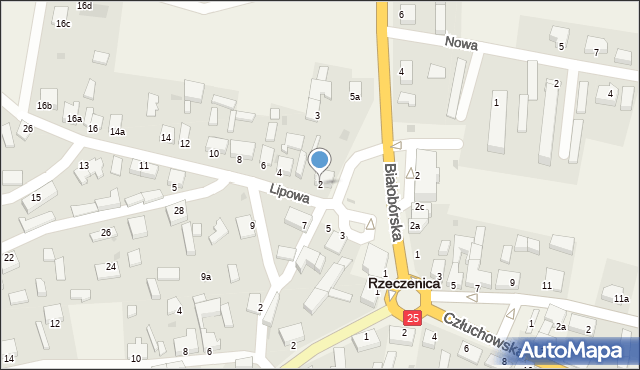 Rzeczenica, Lipowa, 2, mapa Rzeczenica