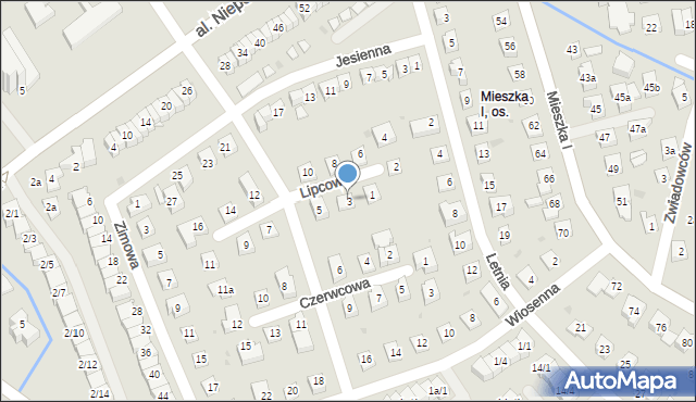 Rzeszów, Lipcowa, 3, mapa Rzeszów