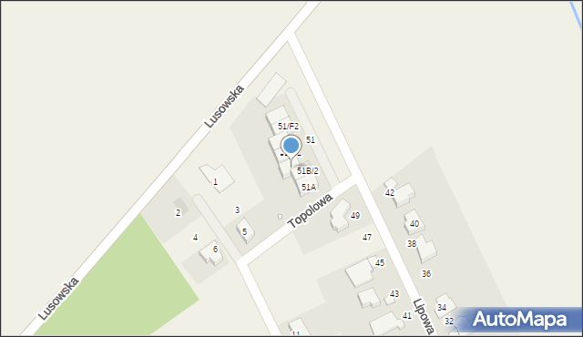 Sady, Lipowa, 51C, mapa Sady