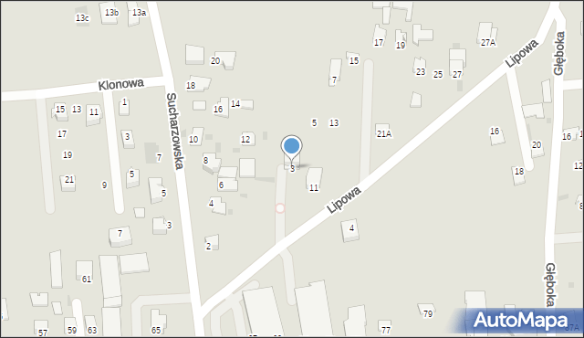 Sandomierz, Lipowa, 3, mapa Sandomierza