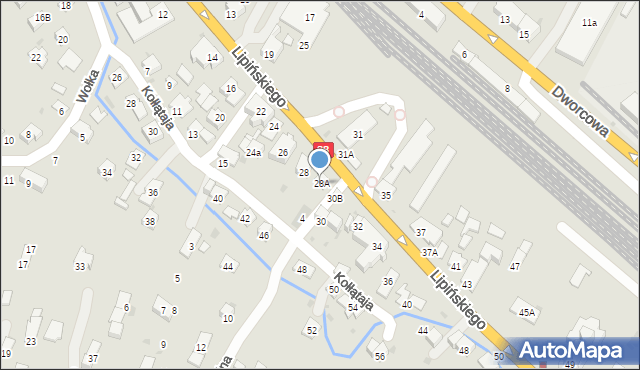 Sanok, Lipińskiego Kazimierza, 28A, mapa Sanok