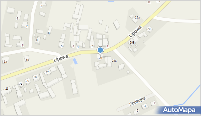 Sękowo, Lipowa, 28, mapa Sękowo