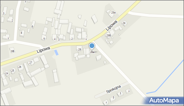Sękowo, Lipowa, 28a, mapa Sękowo
