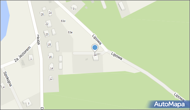 Semlin, Lipowa, 14, mapa Semlin