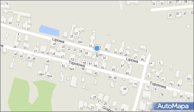 Siedlce, Lipowa, 32, mapa Siedlce