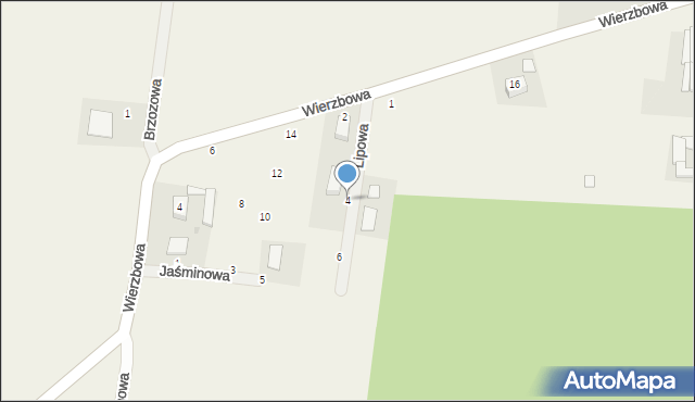 Siedlec, Lipowa, 4, mapa Siedlec