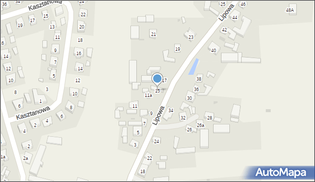 Siedlec, Lipowa, 15, mapa Siedlec