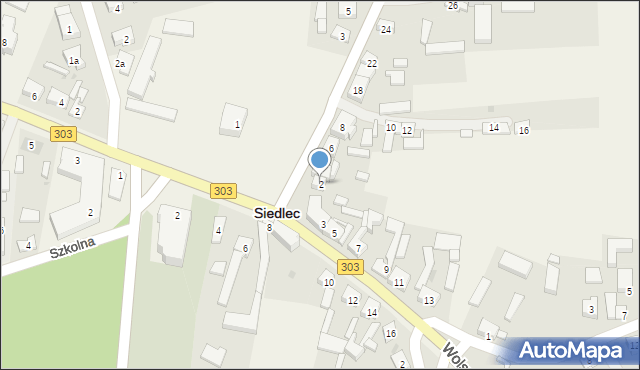 Siedlec, Lipowa, 2, mapa Siedlec