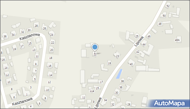 Siedlec, Lipowa, 21, mapa Siedlec