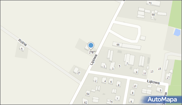 Siedlec, Lipowa, 27B, mapa Siedlec