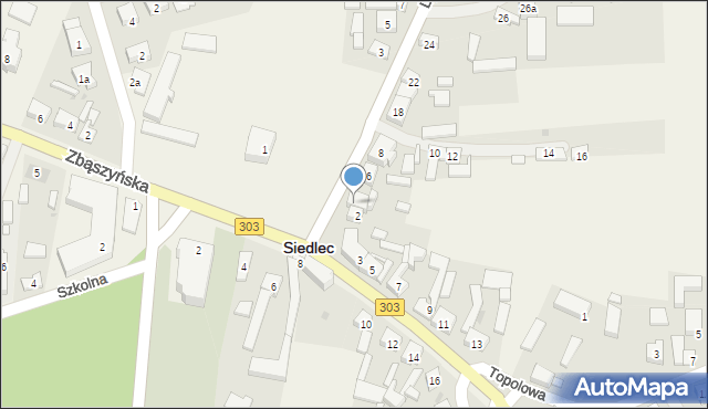 Siedlec, Lipowa, 4, mapa Siedlec