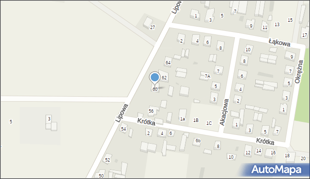 Siedlec, Lipowa, 60, mapa Siedlec