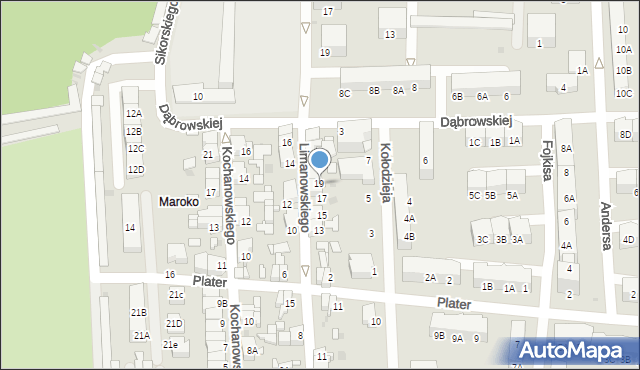 Siemianowice Śląskie, Limanowskiego Bolesława, 19, mapa Siemianowice Śląskie