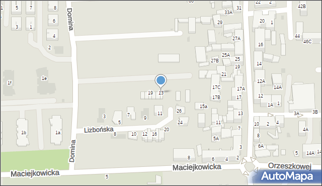 Siemianowice Śląskie, Lizbońska, 13, mapa Siemianowice Śląskie