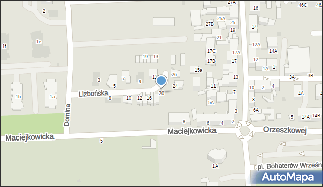 Siemianowice Śląskie, Lizbońska, 20, mapa Siemianowice Śląskie