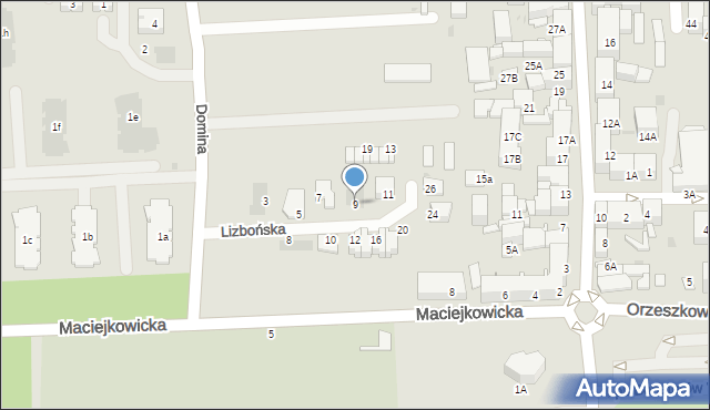 Siemianowice Śląskie, Lizbońska, 9, mapa Siemianowice Śląskie