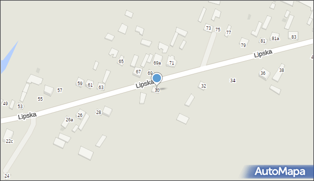 Sienno, Lipska, 30, mapa Sienno