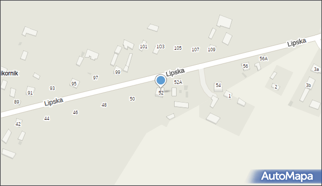 Sienno, Lipska, 52, mapa Sienno