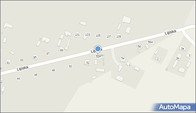 Sienno, Lipska, 52A, mapa Sienno