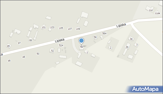 Sienno, Lipska, 54, mapa Sienno