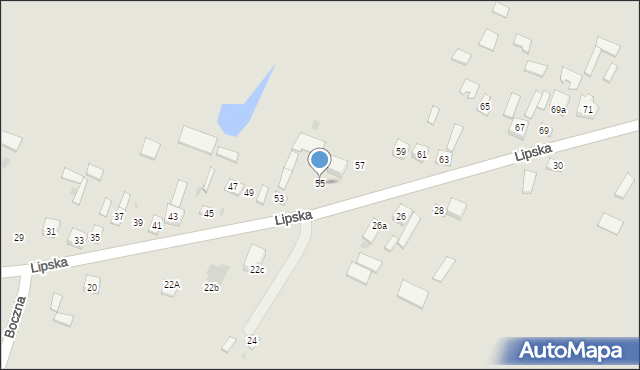 Sienno, Lipska, 55, mapa Sienno