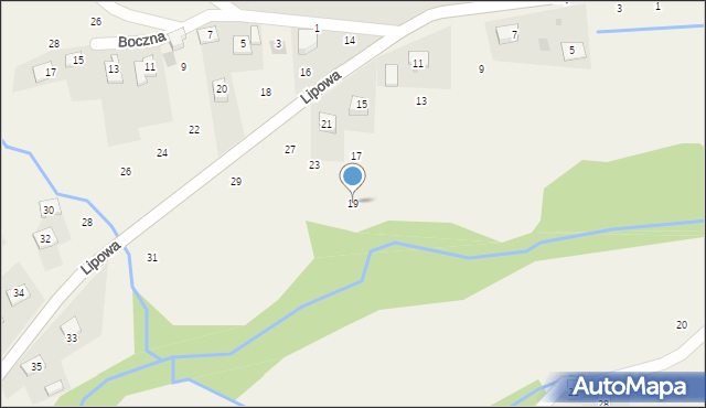 Siepraw, Lipowa, 19, mapa Siepraw