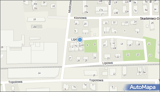 Skarbimierz-Osiedle, Lipowa, 4, mapa Skarbimierz-Osiedle